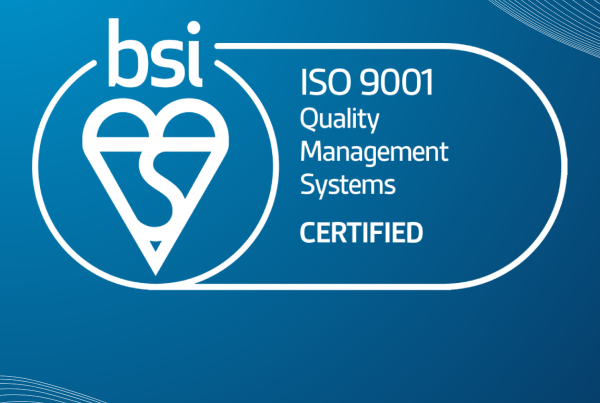 ISO 9001 quality management systems certified logo with MSC R&D logo on a blue background